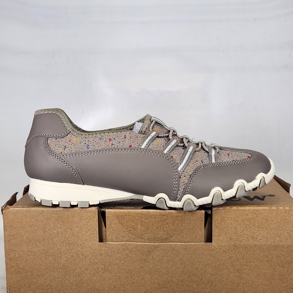 Comfortview Tory Sneaker Women Size 8 Multi Taupe Bungee Slip On Casual Shoes
